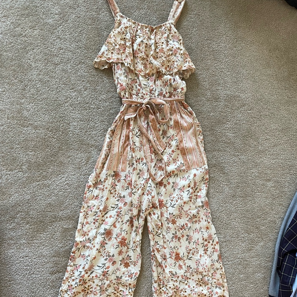 American eagle floral jumpsuit, size small